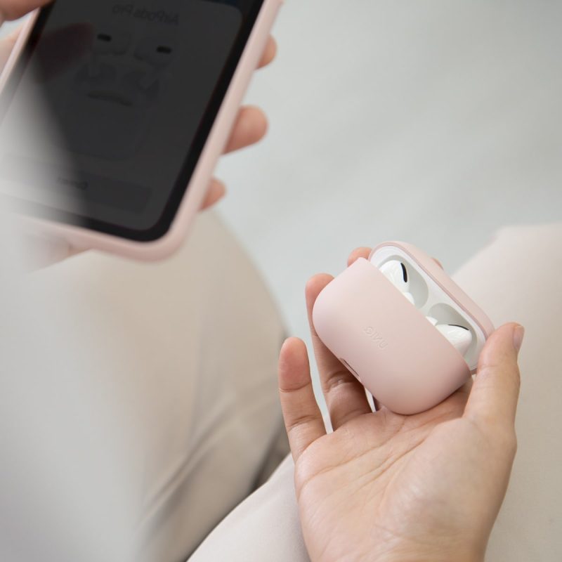 UNIQ LINO Hybrid Liquid Silicon Airpods Pro Case - Blush (Pink)